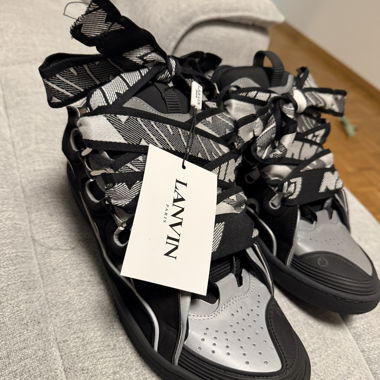 Lanvin Turnschuhe Schwarz und Grau