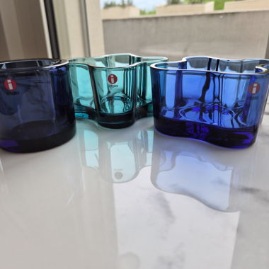 Iittala glass votive holders