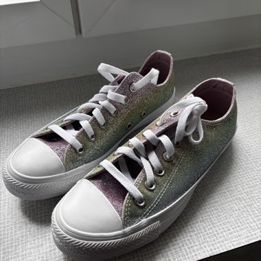Sneaker in tela con glitter Converse
