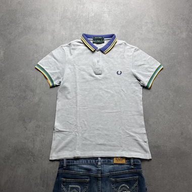 Polo Fred Perry Vintage Gris Multicolore Taille M