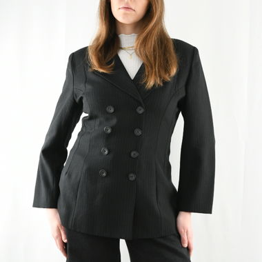 Vintage Tailored Pin-Striped Blazer Sakko Jacket