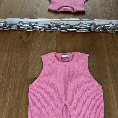 Pink knit top