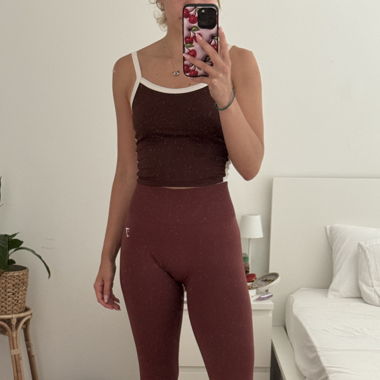 Gymshark Everyday Seamless Leggings in Burgunderbraun
