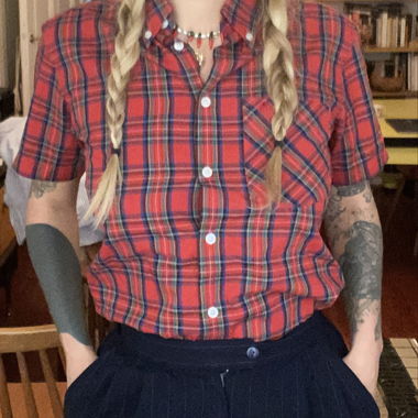 Chemise Merc tartan rouge 