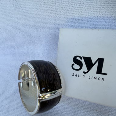 Armreif braun/silber ,,Sal y limon‘‘