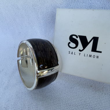 Armreif braun/silber ,,Sal y limon‘‘