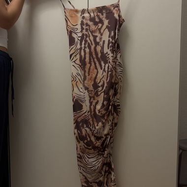 Trägerkleid mit Animal-Print