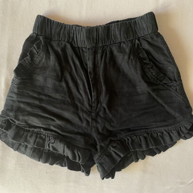 Black Ruffled Shorts