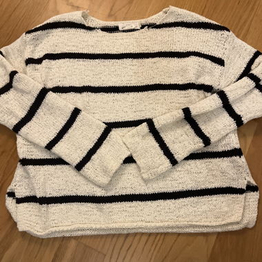 Striped knit sweater