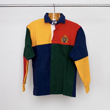 Maglia rugby a blocchi di colore