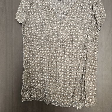 Camicia beige stampata