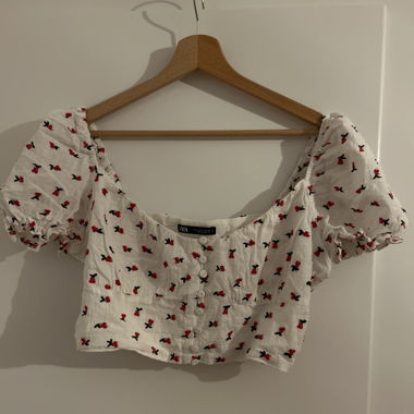 Crop top cerises 