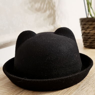 Cute bowler hat with ears