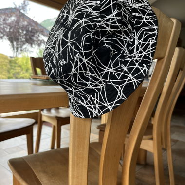 Stylish Black & White Patterned Bob