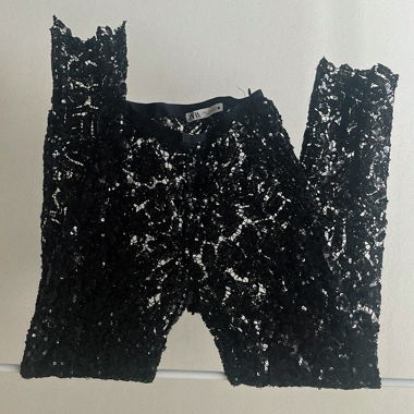 Sequin black pants with glitters