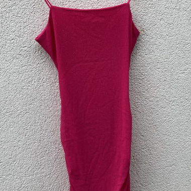 Vestito corto rosa brillantinato