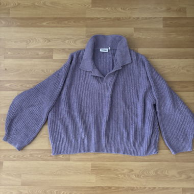 Pull WEEKDAY violet à col XL