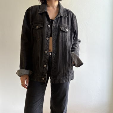 Schwarze Jeansjacke