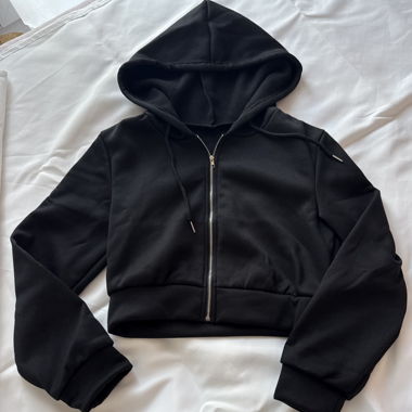 Felpa con zip nera