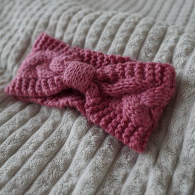 Pink knit bandeau