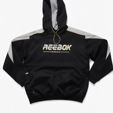 Felpa con cappuccio sportiva nera Reebok