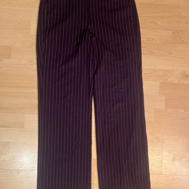 Dark blue striped trousers
