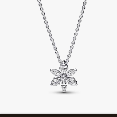 Collana Pandora con ciondolo floreale