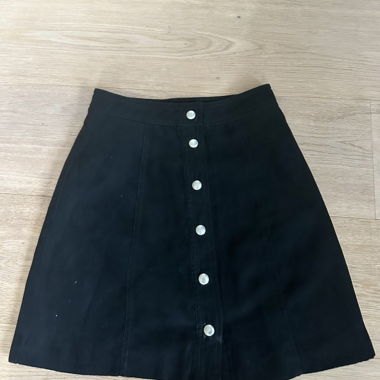 Black button up skirt 