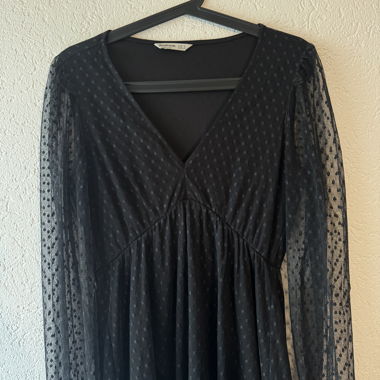 Long Black Dress Stradivarius