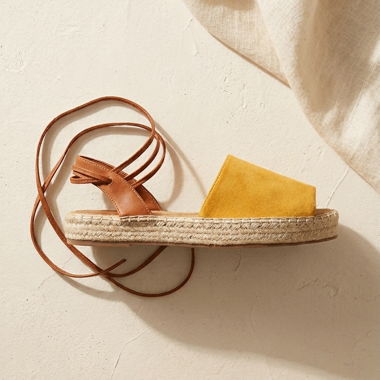 Sandales espadrilles jaunes