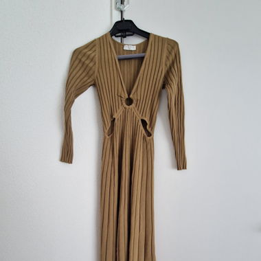 Sandro knit maxidress with cut out