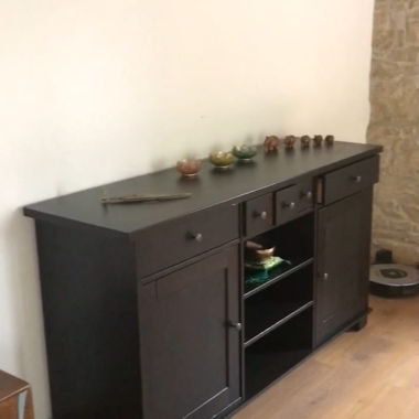 Buffet noir en bois