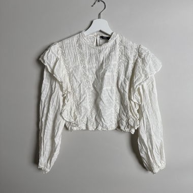 Blouse en dentelle blanche Zara