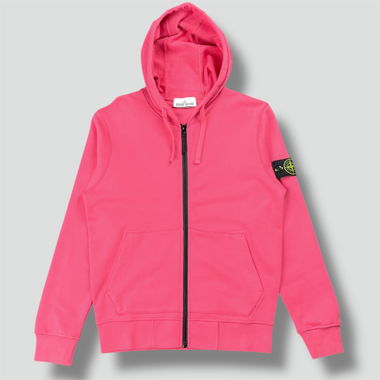 Stone Island pink zip-up hoodie