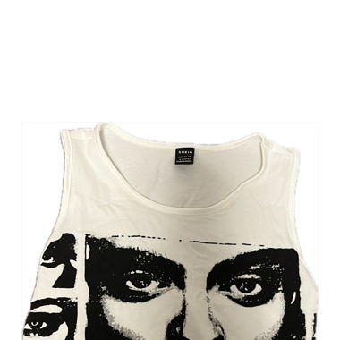 Schwarz/Weisses Top mit Print