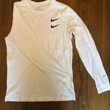 Top Nike maniche lunghe bianco