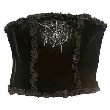 Spider schwarz gothik alt corset top fantastisch M