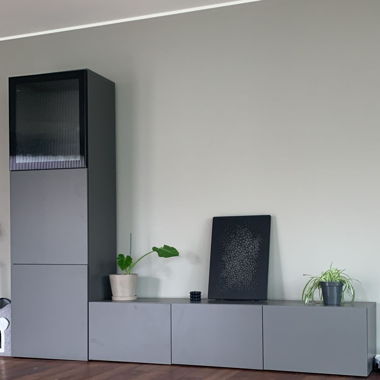 Sideboard, dunkelgrau (auch Wandmontage möglich)