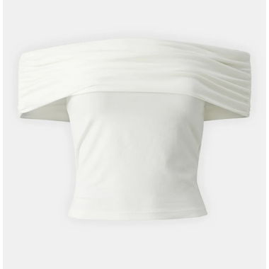 White off-shoulder top