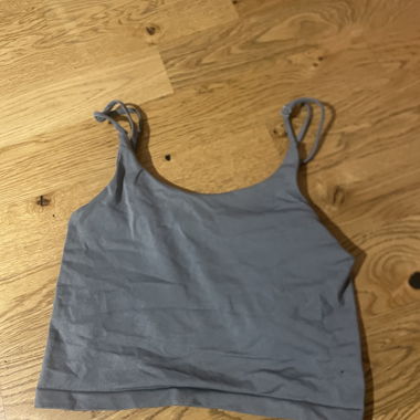 Grey Crop Top with Spaghetti Straps