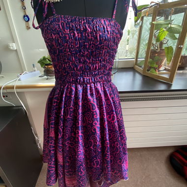 Abito in Sari Ethnic Boho 100% Seta