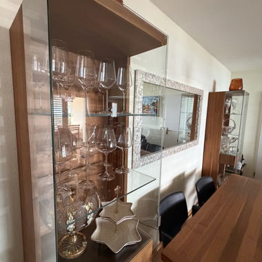 2 Display Cabinets with Glass Shelves