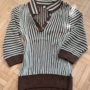 Zara Gestreifter Strickpullover