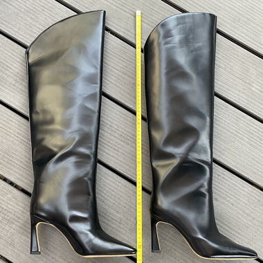 Bottes cuissardes noires à talons