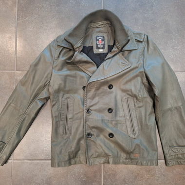 Veste en cuir verte Diesel-Co XL
