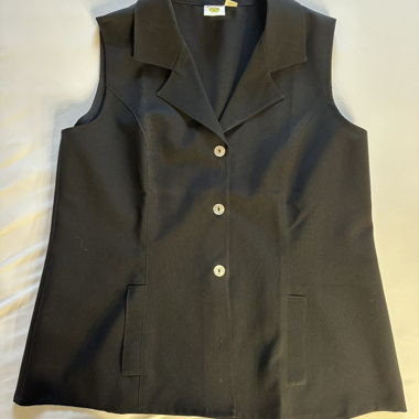 Gilet blazer nero senza maniche