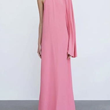 Abito rosa con mantella taglia M Zara