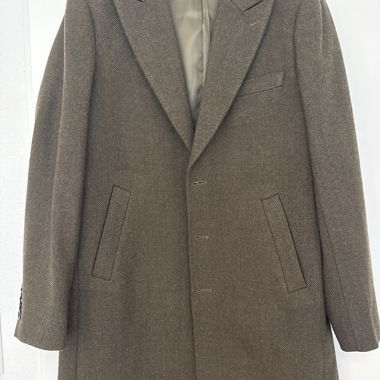 Cappotto da uomo verde oliva scuro