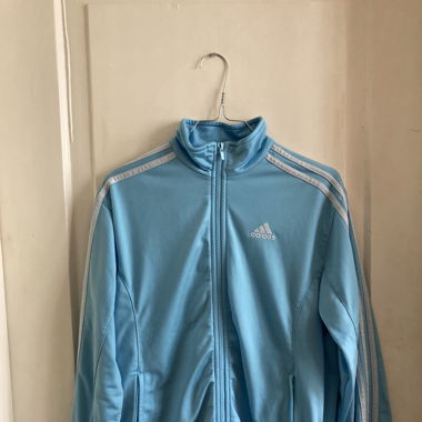 Adidas Jacke Gr 164 hellblau 