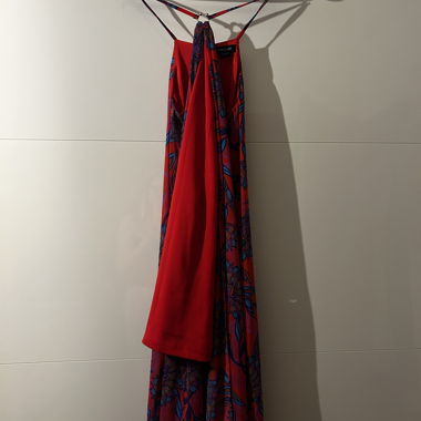 Abito lungo Marciano rosso con stampa floreale